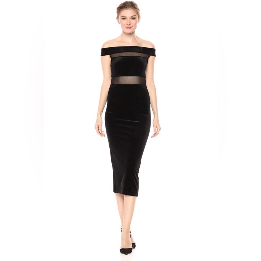 BCBGeneration Velvet Midi Dress